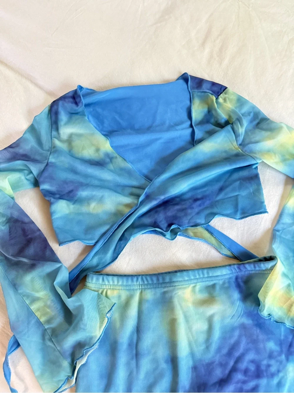 SHEIN Blue Tie-Dye Matching Set